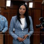 Jordan’s blue suit on General Hospital