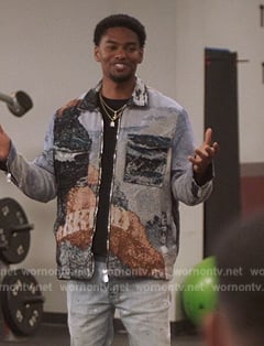 JR’s printed denim jacket on All American Homecoming