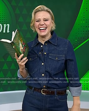 Kate McKinnon’s denim button down shirt on Today