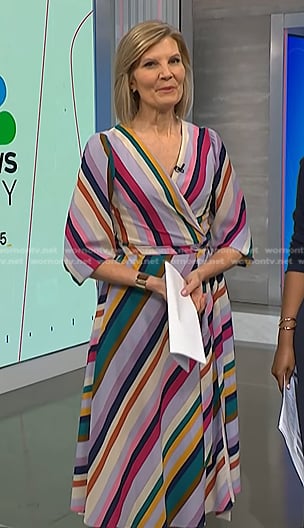 Kate’s multicolor striped wrap dress on NBC News Daily