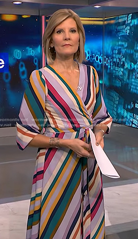 Kate’s multicolor striped wrap dress on NBC News Daily
