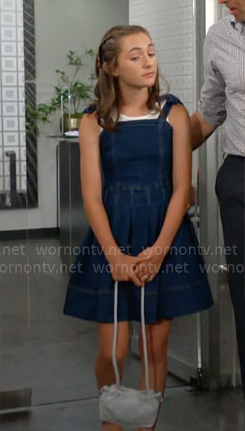 Katie’s denim dress on The Young and the Restless