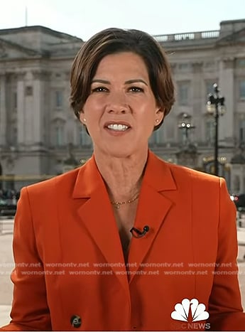 Kelly Cobiella’s orange blazer on Today