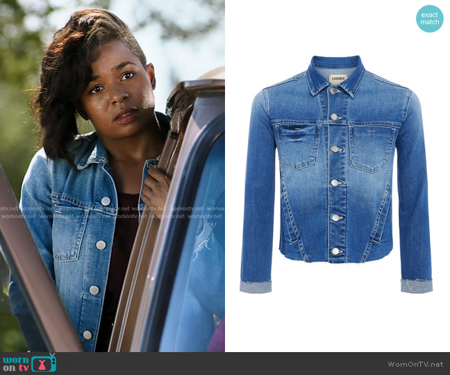 L'Agence Janelle Slim Raw-Edge Jacket in Gardena worn by Simone Griffith (Alexis Floyd) on Greys Anatomy