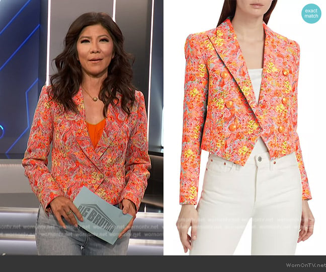 L'Agence Lila Boxy Blazer worn by Julie Chen on Big Brother