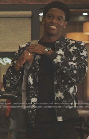 Lando’s floral bomber jacket on All American Homecoming
