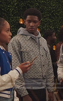 Lando’s printed denim jacket on All American Homecoming