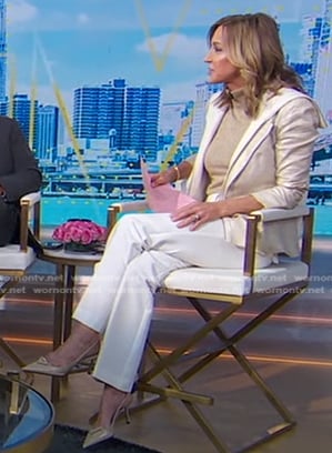 Lara’s beige slingback pumps on Good Morning America