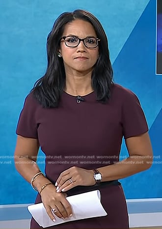 Laura’s purple short sleeve dress on Today