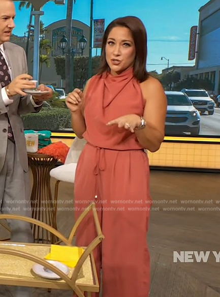 Lauren Pastrana’s orange top and pant set on The Drew Barrymore Show