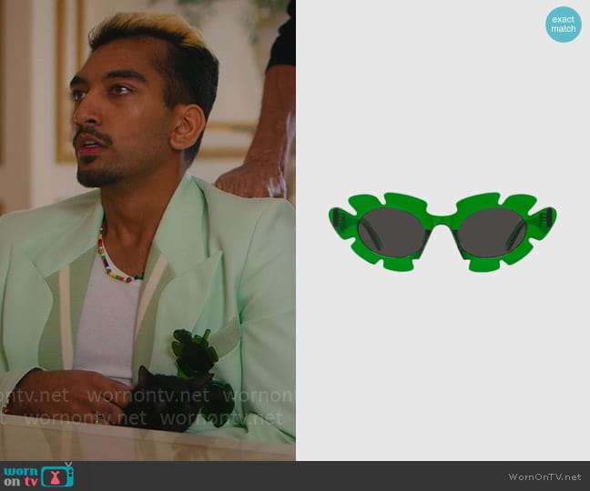 Loewe Flower Injected Plastic Cat-Eye Sunglasses worn by Dionysus (Nabhaan Rizwan) on Kaos