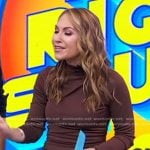 Lori’s brown ruched side dress on Good Morning America