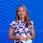 Lori’s white and blue printed dress on Good Morning America