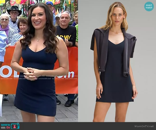 Lululemon Align Dress in True Navy worn by Stephanie Mansour on Today