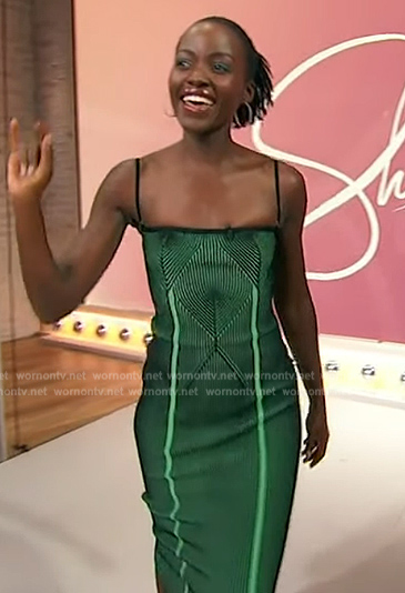 Lupita Nyong’o’s green ribbed dress on Sherri
