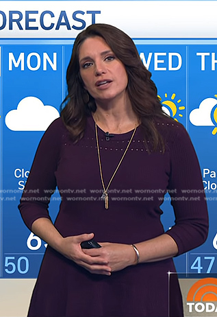 Maria’s purple pointelle dress on Today