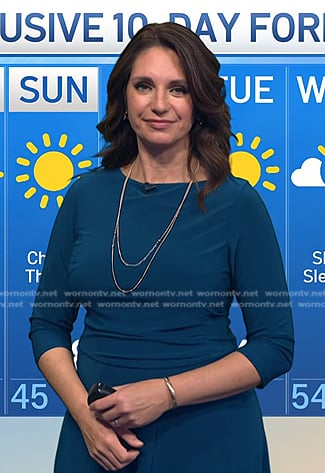 Maria’s teal midi dress on Today