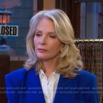 Marlena’s blue double breasted blazer on Days of our Lives