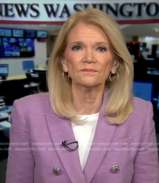 Martha’s lavender double breasted blazer on Good Morning America