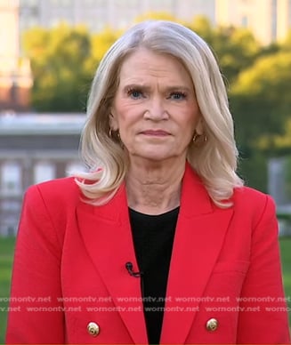 Martha’s red double breasted blazer on Good Morning America