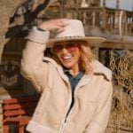 Mary’s suede and shearling jacket on Selling Sunset
