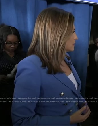 Mary’s blue double breasted blazer on Good Morning America