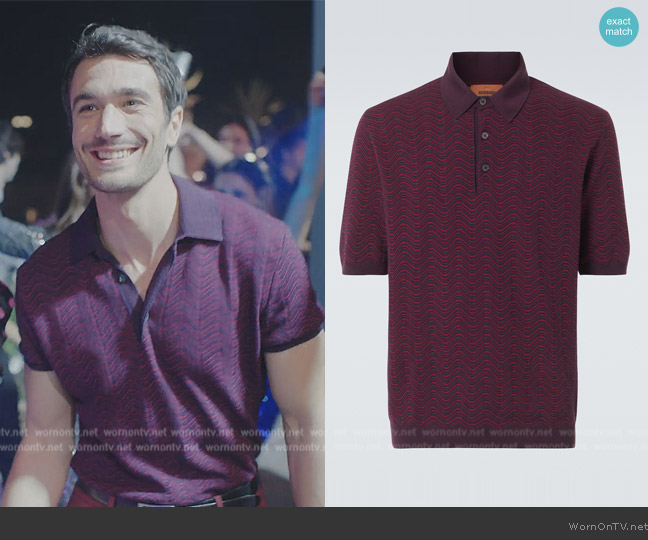 Missoni Zigzag wool-blend polo shirt