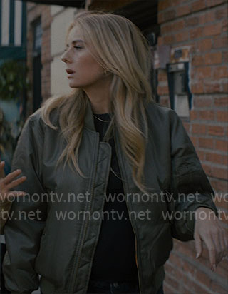 Morgan’s green bomber jacket on Nobody Wants This
