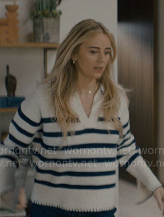 Morgan’s striped polo sweater on Nobody Wants This