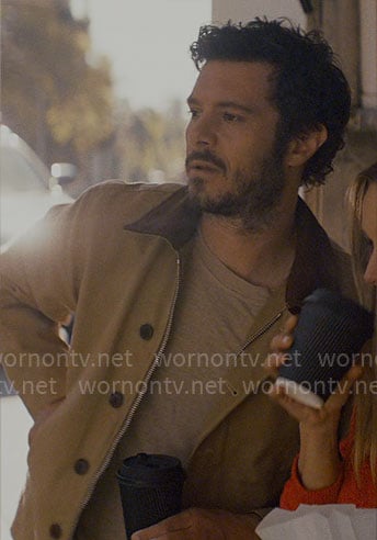 Noah’s tan jacket on Nobody Wants This