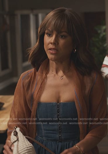 Penelope’s denim corset dress on Bel-Air