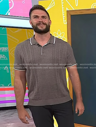Mr. Lindsay’s grey knit polo on Today