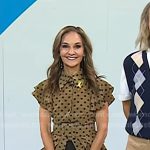 Joy’s brown polka dot belted top on Today