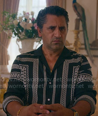 Poseidon’s black border print shirt on Kaos