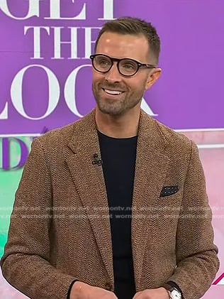Preston Konrad’s brown herringbone blazer on Today