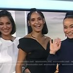 Racquel Chevremont’s black asymmetric top on Today