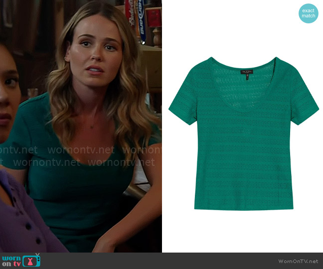Rag and Bone Julia T-shirt worn by Lyla 'Lizzy' Novak (Jocelyn Hudon) on Chicago Fire