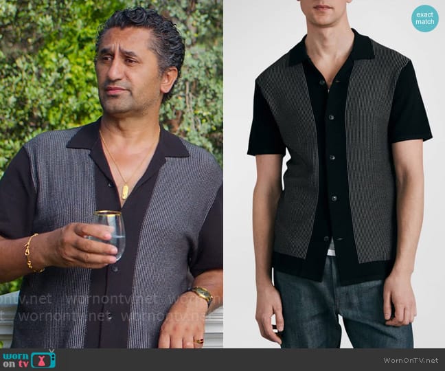 Rag and Bone Harvey Knit Shirt worn by Poseidon (Cliff Curtis) on Kaos