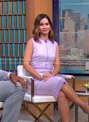 Rebecca’s lilac sleeveless dress on Good Morning America