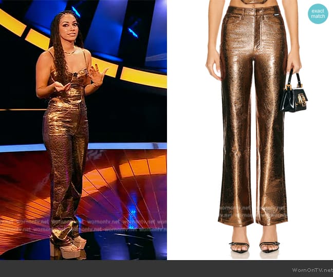Rotate Birger Christensen High Waist Pants worn by Corinne Foxx on Beat Shazam