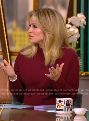 Sara’s burgundy sweater on The View