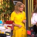 Sara’s yellow button front tweed dress on The View