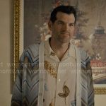 Sasha’s printed shirt and zig zag cardigan on Nobody Wants This