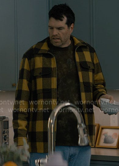 Sasha’s yellow checked shirt jacket on Nobody Wants This