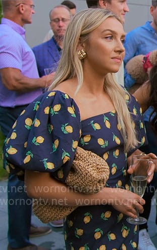Savannah’s lemon print dress on Owning Manhattan