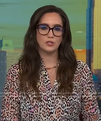 Savannah’s multicolor leopard blouse on NBC News