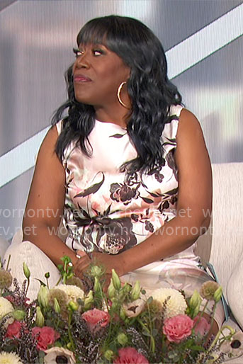 Sheryl’s sleeveless floral dress on The Talk