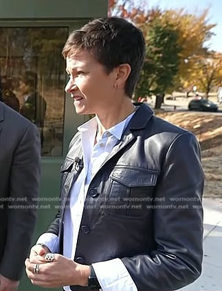 Stephanie’s leather jacket on Today