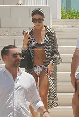 Taleen’s monogram print bikini on The Real Housewives of Dubai