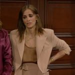 Taylor’s beige blazer and shorts set on The Bold and the Beautiful